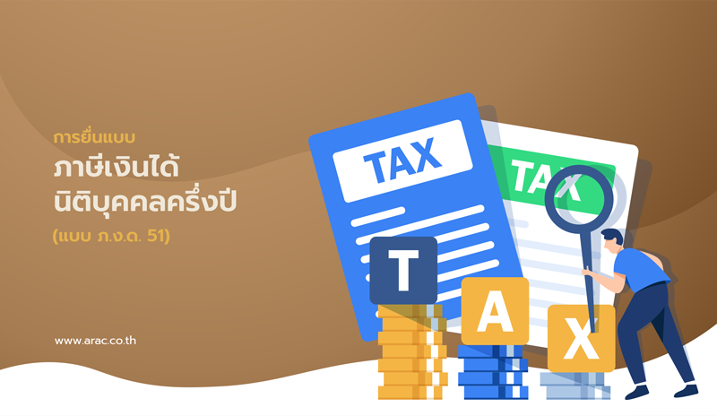 การยื่นแบบภาษีเงินได้นิติบุคคลครึ่งปี (แบบ ภ.ง.ด. 51)
