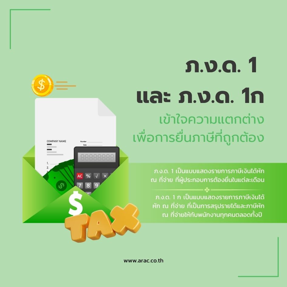 ภ.ง.ด. 1 และ ภ.ง.ด. 1ก: เข้าใจความแตกต่าง เพื่อการยื่นภาษีที่ถูกต้อง
