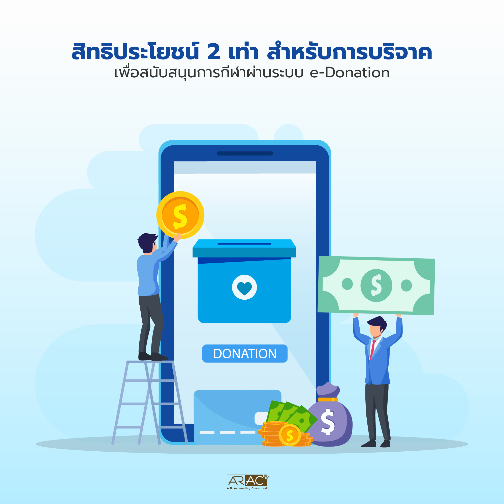 สิทธิประโยชน์ 2 เท่า สำหรับการบริจาคเพื่อสนับสนุนการกีฬาผ่านระบบ e-Donation
