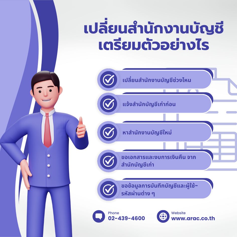 เปลี่ยนสำนักงานบัญชีเตรียมตัวอย่างไร
