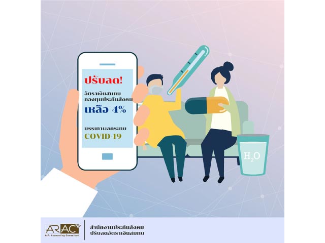 ปรับลดอัตราเงินสมทบกองทุนประกันสังคมเหลือ 4% บรรเทาผลกระทบ COVID-19

